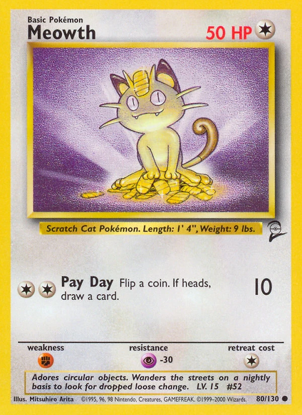 Meowth – Base Set 2 80