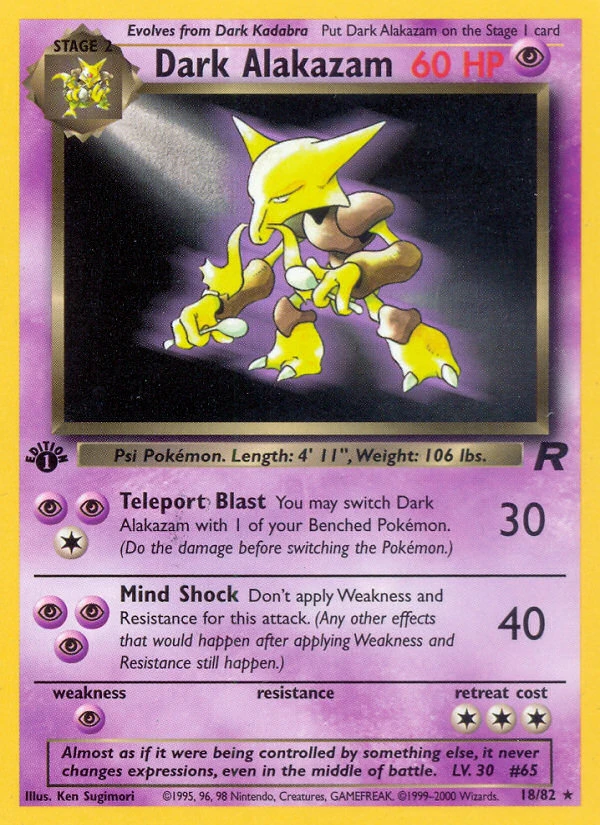 Dark Alakazam – Team Rocket 18