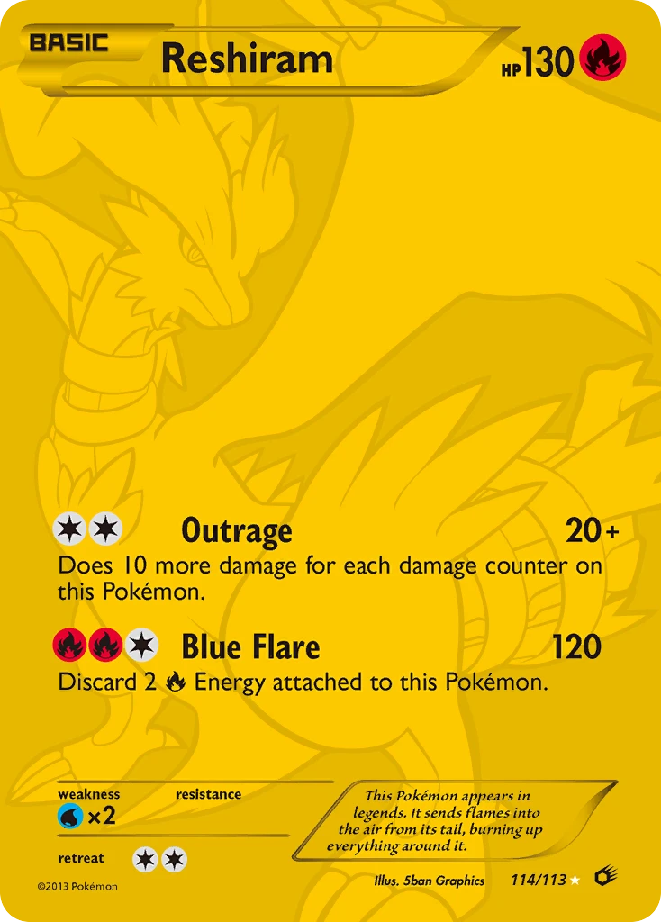 Reshiram – Legendary Treasures 114