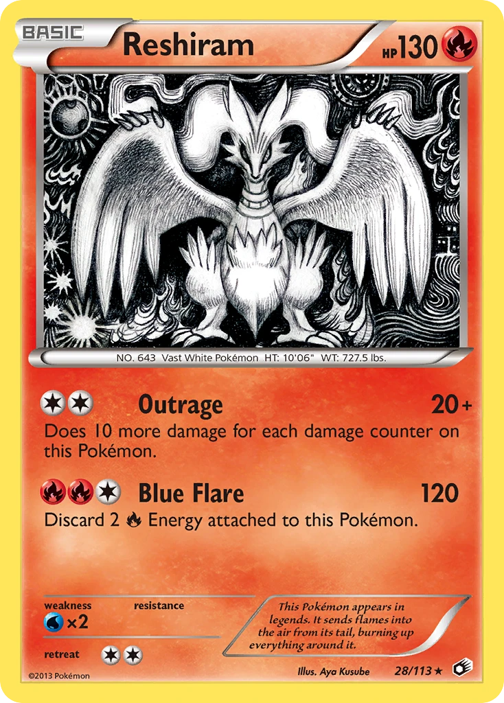Reshiram – Legendary Treasures 28