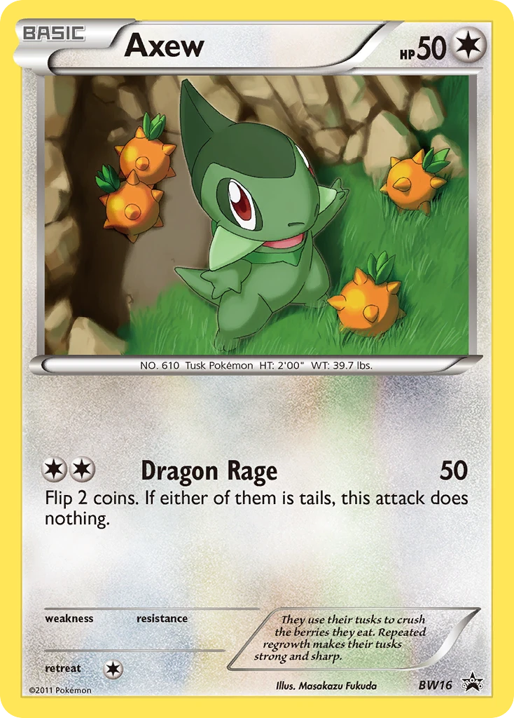Axew – BW Black Star Promos BW16