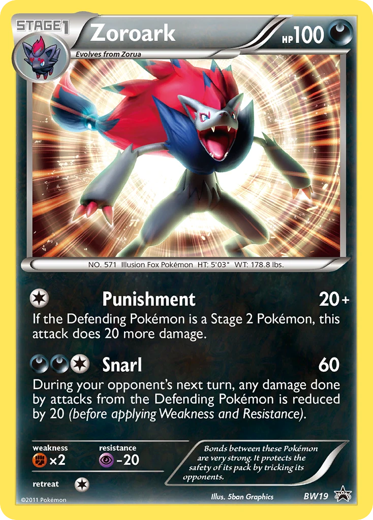 Zoroark – BW Black Star Promos BW19