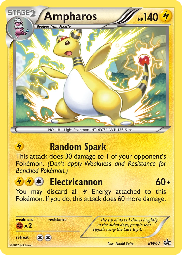 Ampharos – BW Black Star Promos BW67