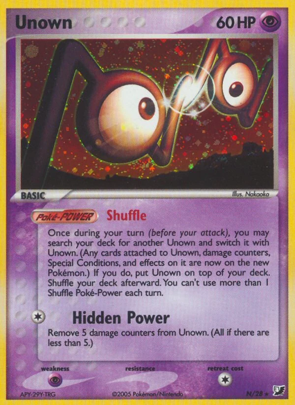 Unown – Unseen Forces Unown Collection N
