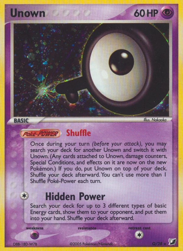 Unown – Unseen Forces Unown Collection Q