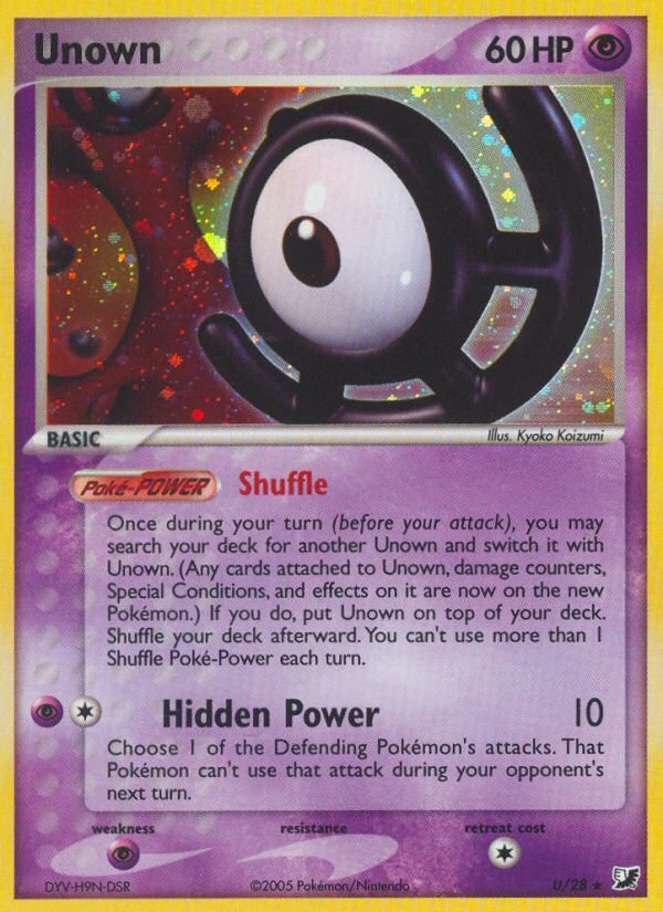 Unown – Unseen Forces Unown Collection U