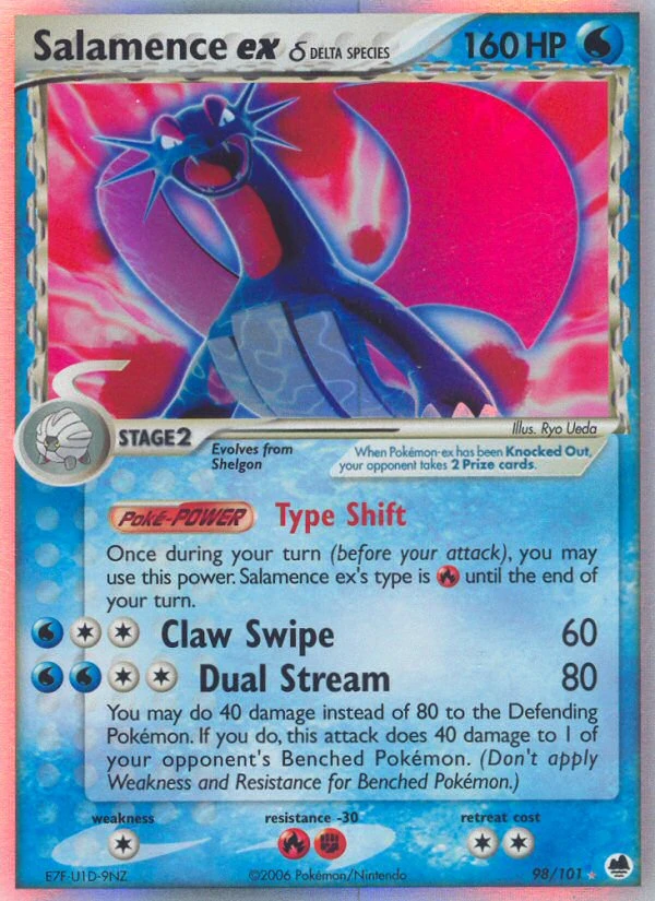 Salamence ex δ – Dragon Frontiers 98