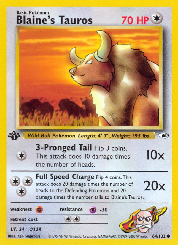 Blaine's Tauros – Gym Heroes 64
