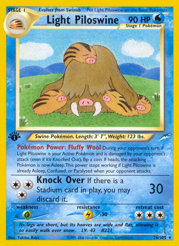 Light Piloswine – Neo Destiny 26