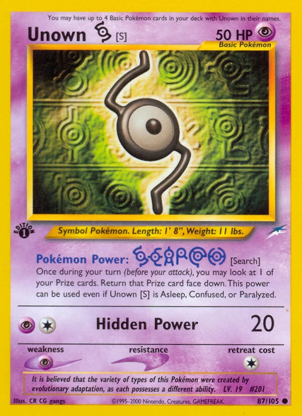 Unown [S] – Neo Destiny 87