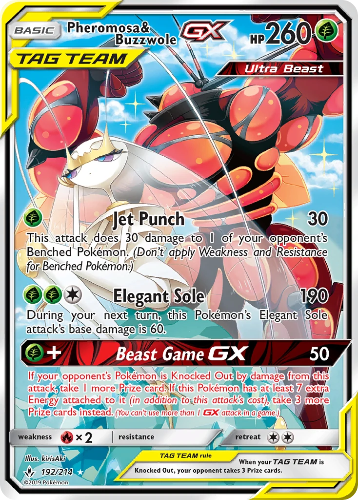 Pheromosa & Buzzwole-GX – Unbroken Bonds 192