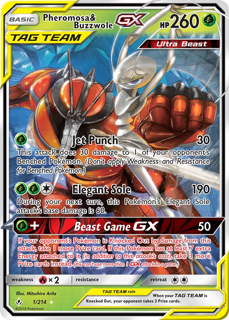 Pheromosa & Buzzwole-GX – Unbroken Bonds 1
