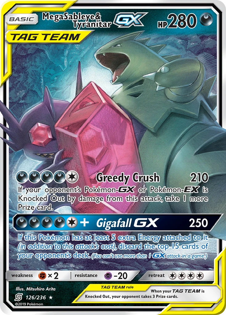 Mega Sableye & Tyranitar-GX – Unified Minds 126