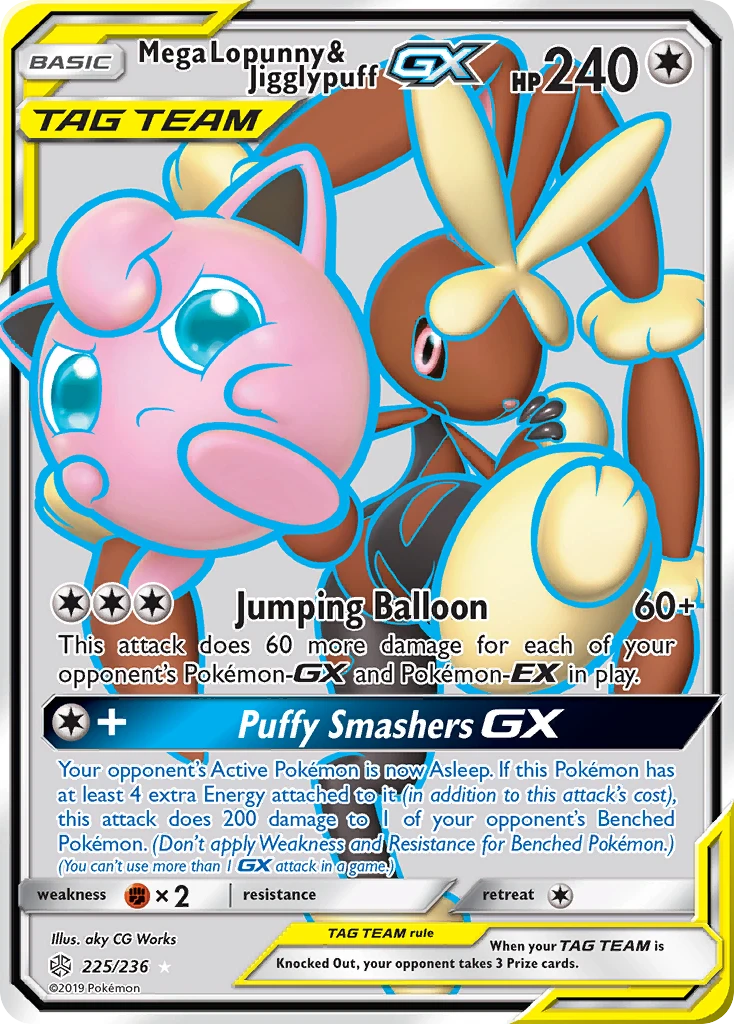 Mega Lopunny & Jigglypuff-GX – Cosmic Eclipse 225