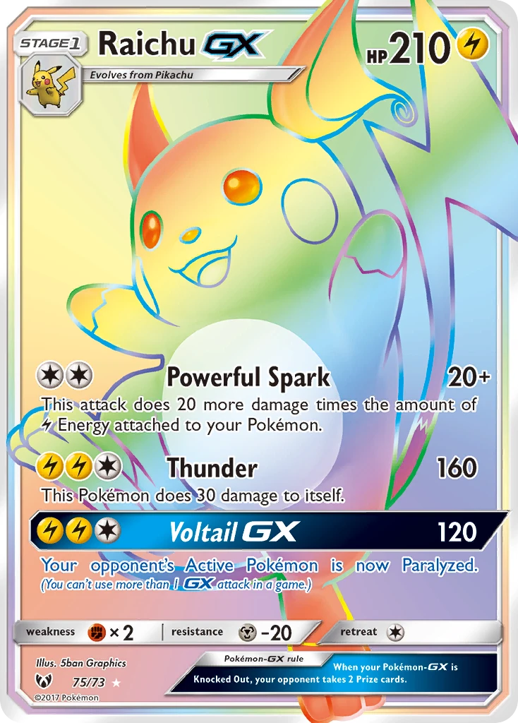 Raichu GX – Légendes Brillantes 75