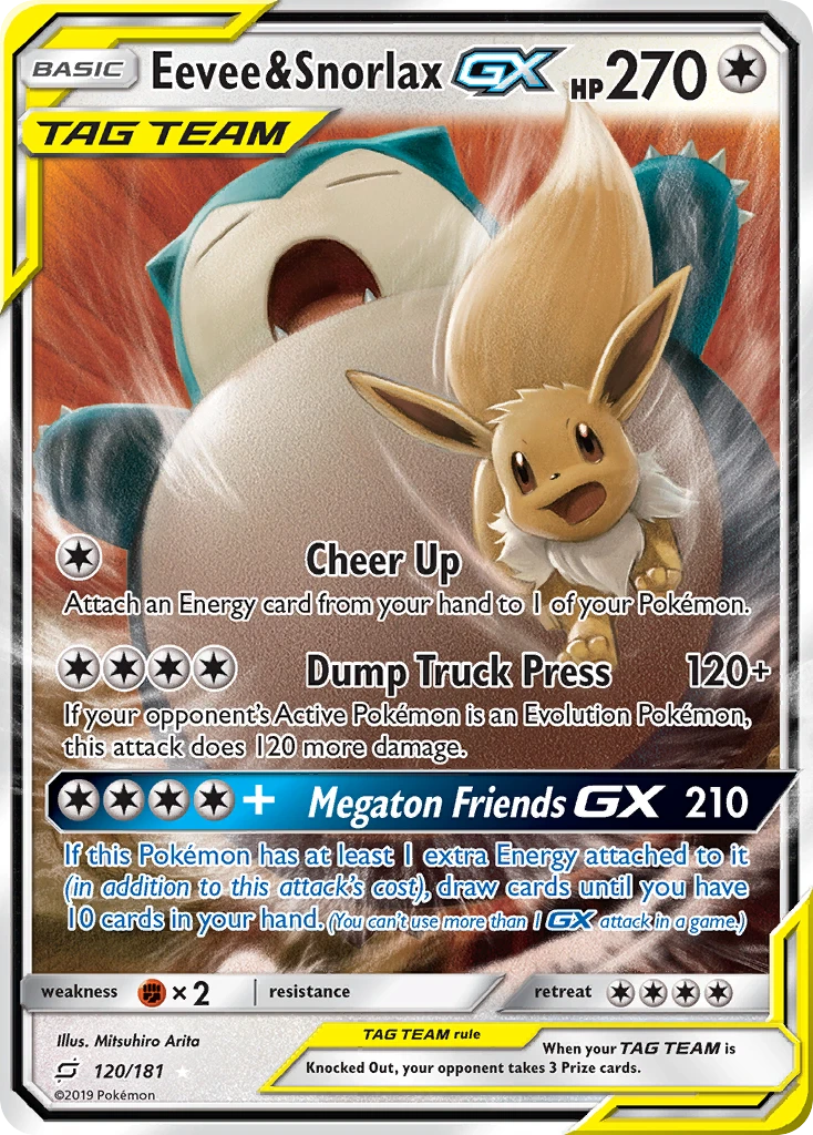 Eevee & Snorlax-GX – Team Up 120