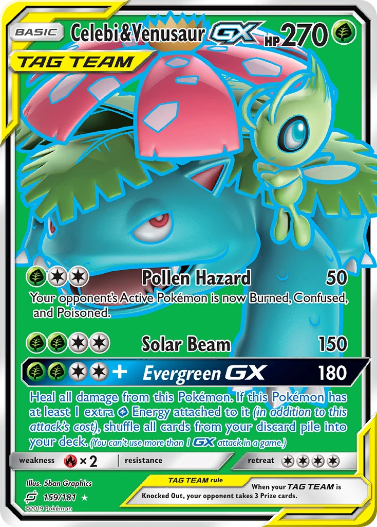 Celebi & Venusaur-GX – Team Up 159