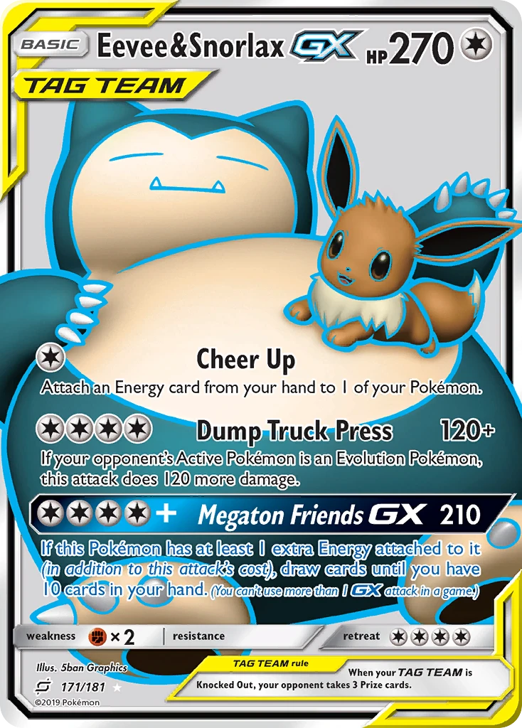 Eevee & Snorlax-GX – Team Up 171