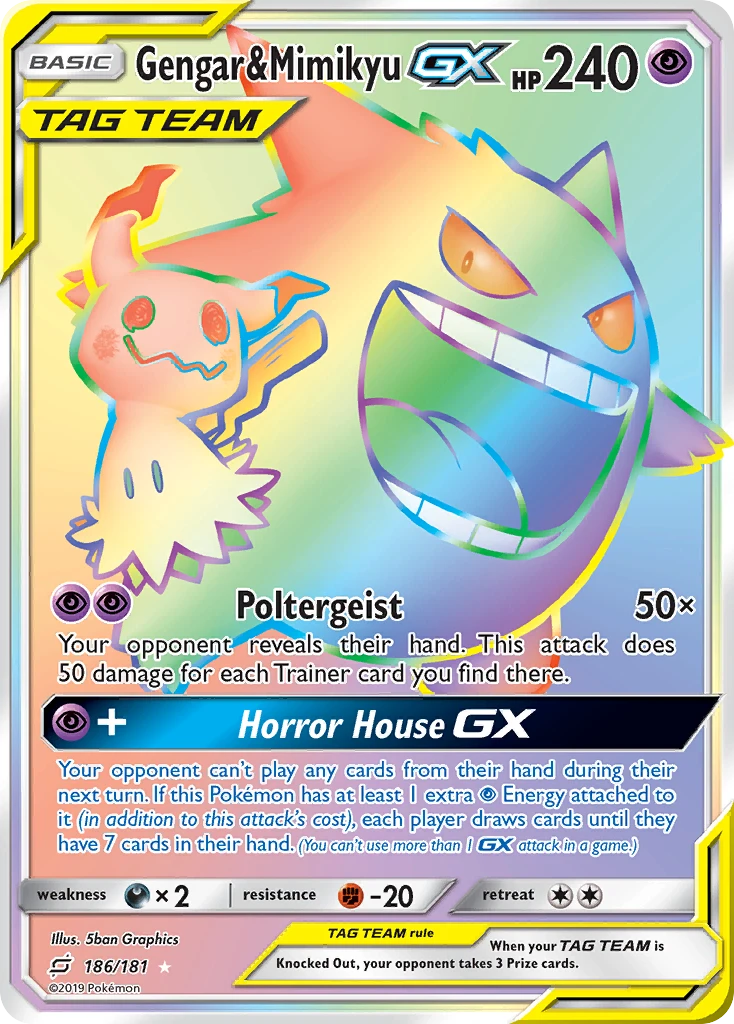 Gengar & Mimikyu-GX – Team Up 186