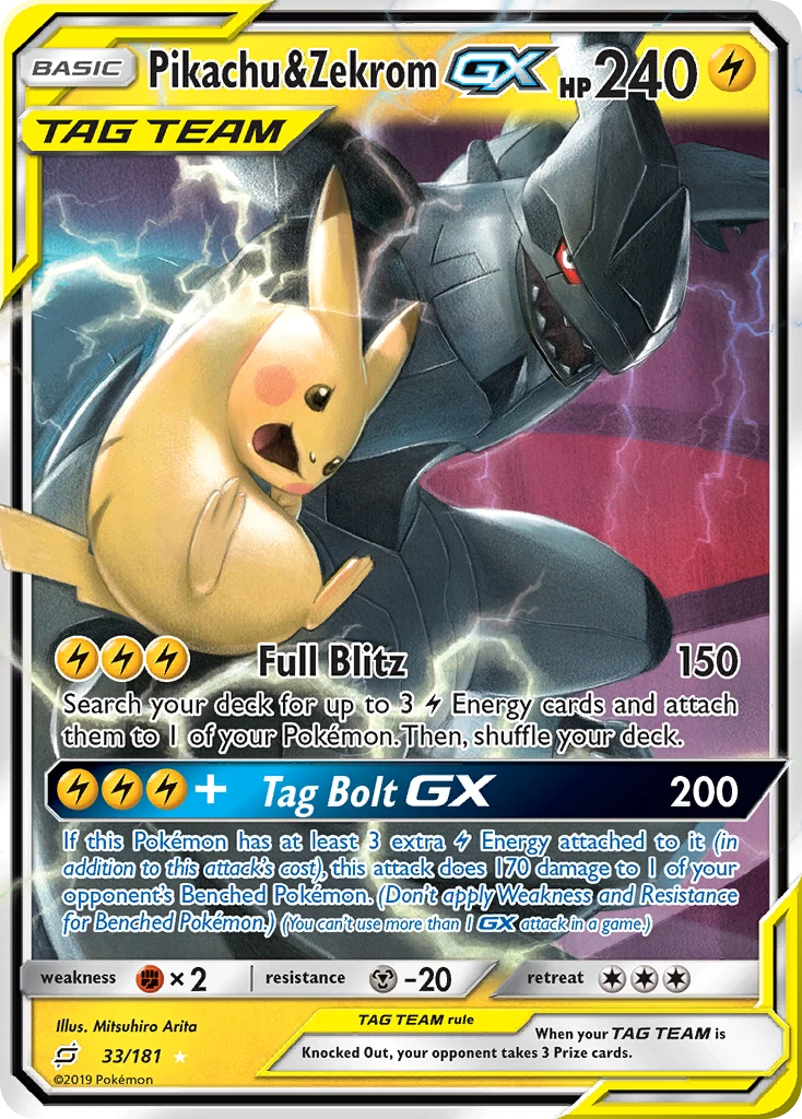 Pikachu & Zekrom-GX – Team Up 33