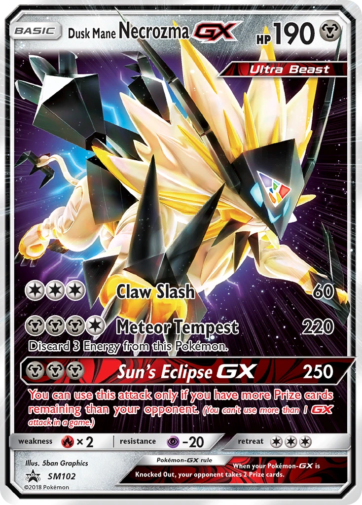 Dusk Mane Necrozma-GX – SM Black Star Promos SM102