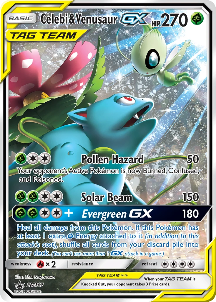 Celebi & Venusaur-GX – SM Black Star Promos SM167