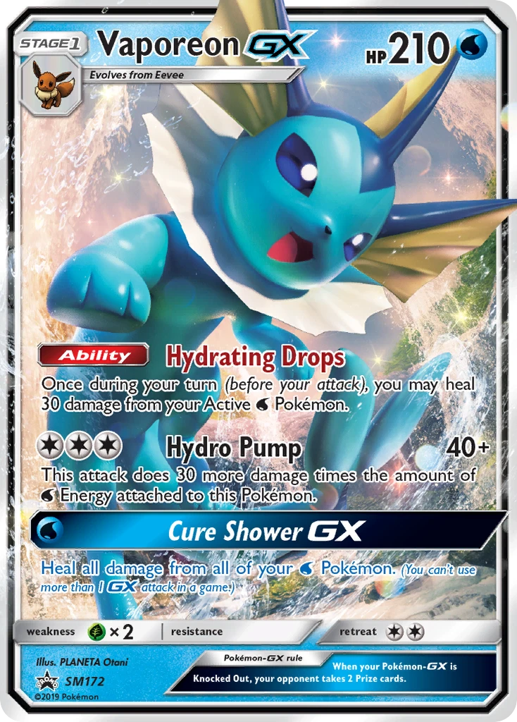 Vaporeon-GX – SM Black Star Promos SM172