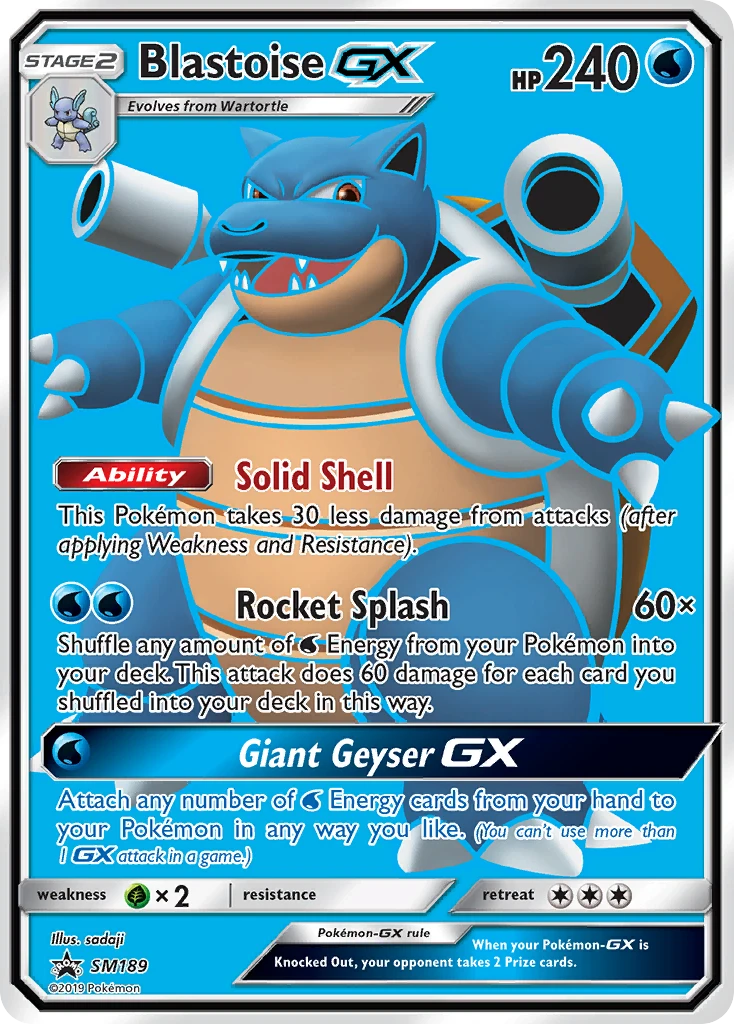 Blastoise GX – SL Cartas de promoción SM189