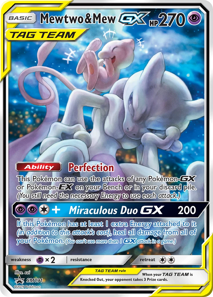 Mewtwo y Mew GX – SL Cartas de promoción SM191