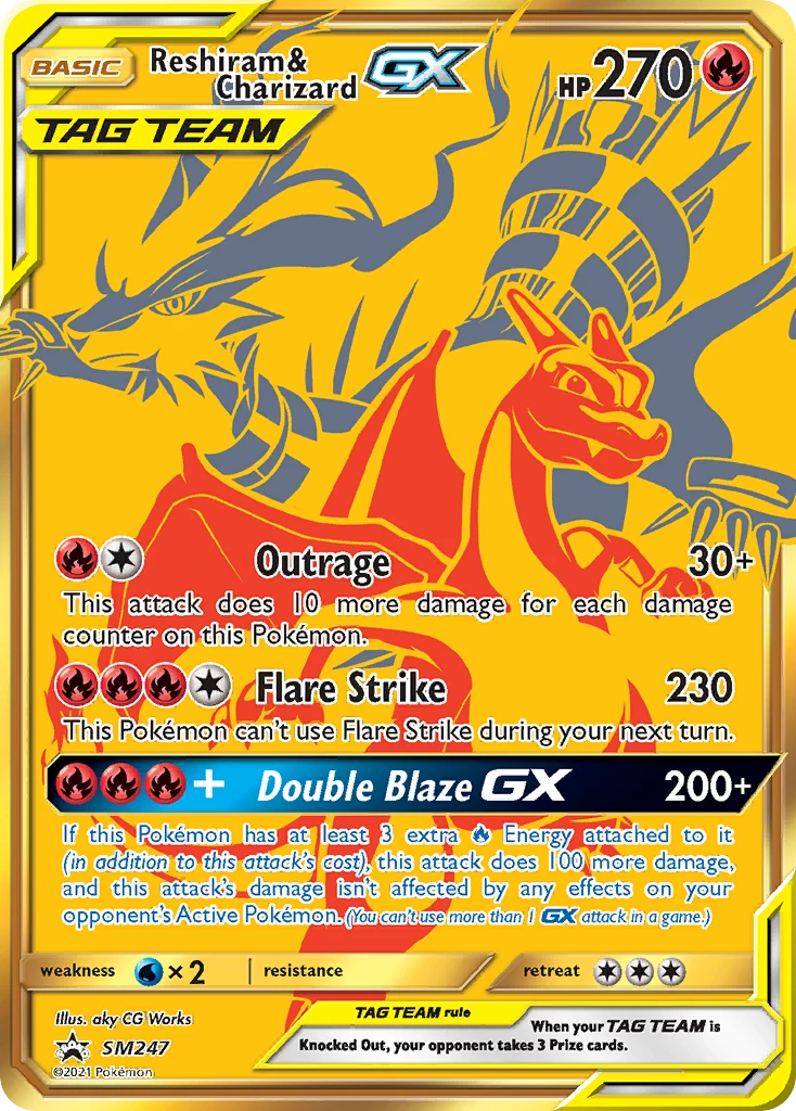 Reshiram & Charizard-GX – SM Black Star Promos SM247