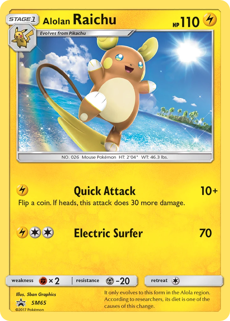 Alolan Raichu – SM Black Star Promos SM65
