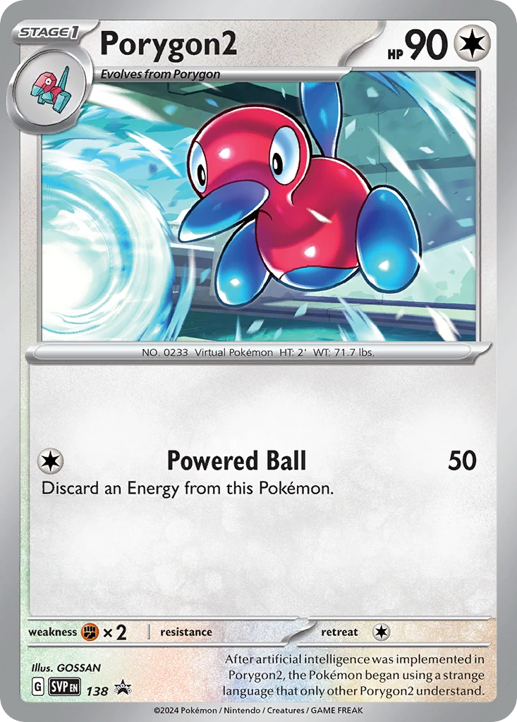 Porygon2 – SVP Black Star Promos 138