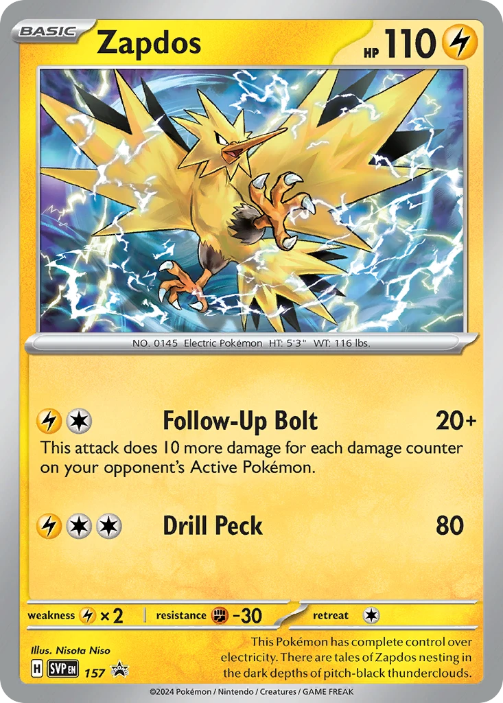 Zapdos – SVP Black Star Promos 157