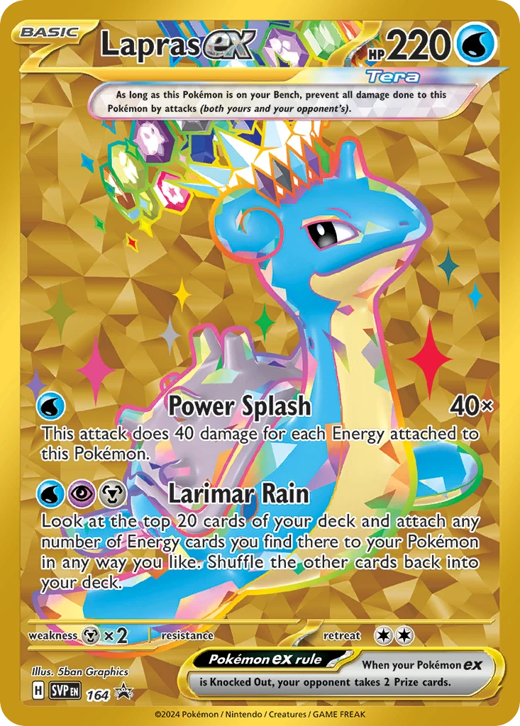 Lapras ex – SVP Black Star Promos 164