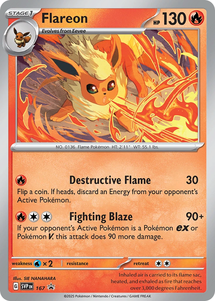 Flareon – SVP Black Star Promos 167