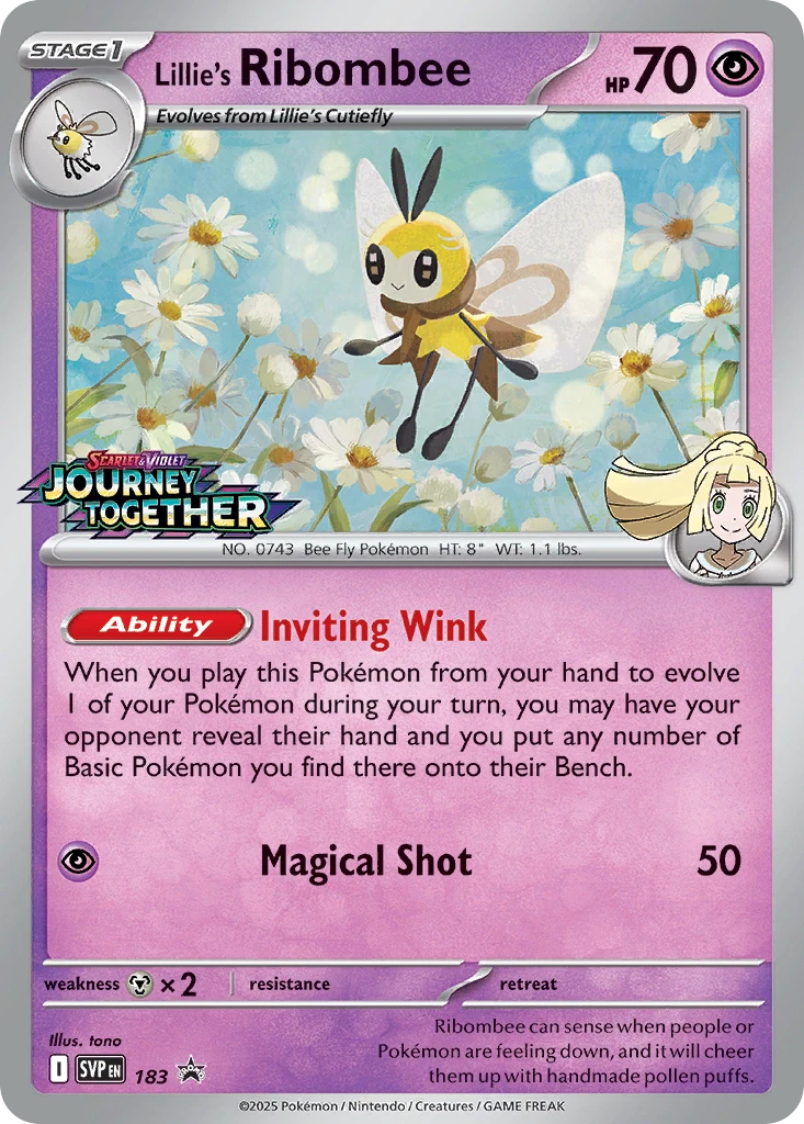 Lillie's Ribombee – SVP Black Star Promos 183