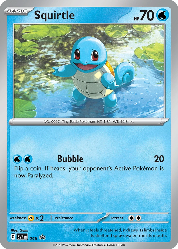 Squirtle – SVP Black Star Promos 48