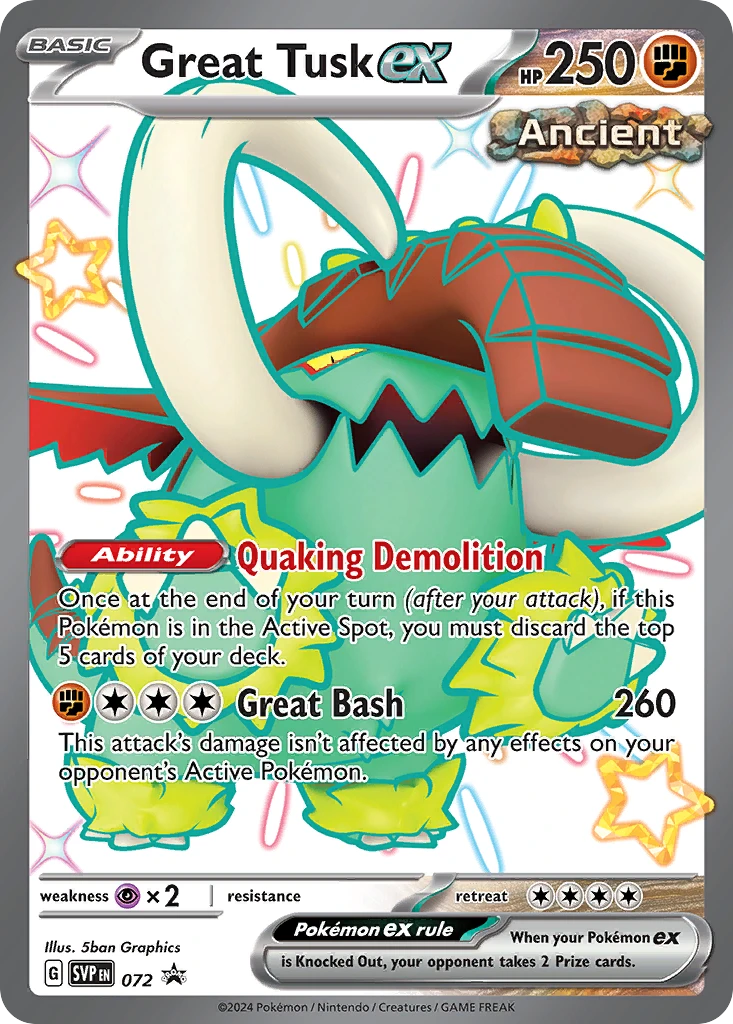 Great Tusk ex – SVP Black Star Promos 72