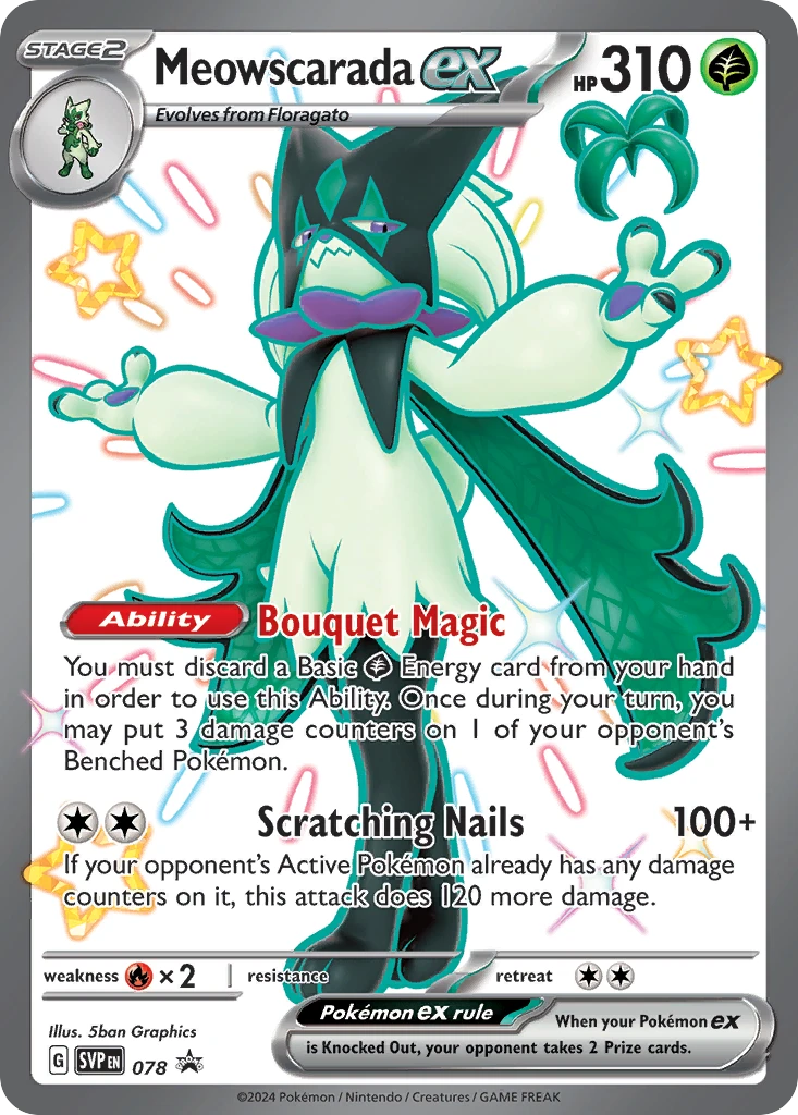 Meowscarada ex – SVP Black Star Promos 78