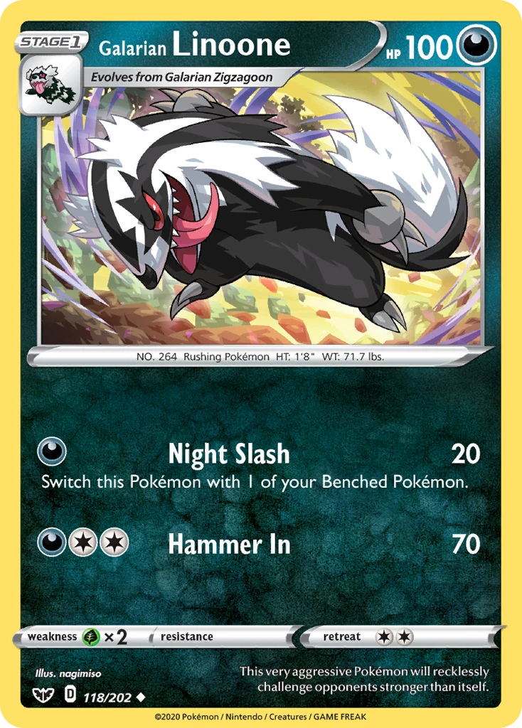 Galarian Linoone – Sword & Shield 118