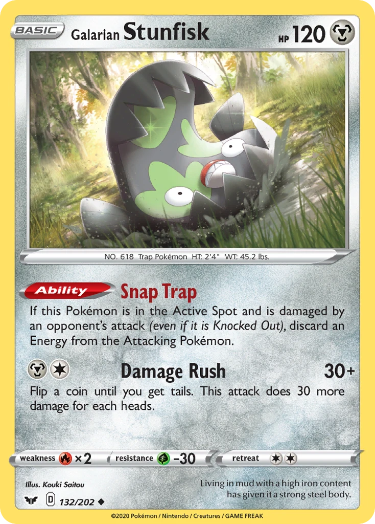 Galarian Stunfisk – Sword & Shield 132