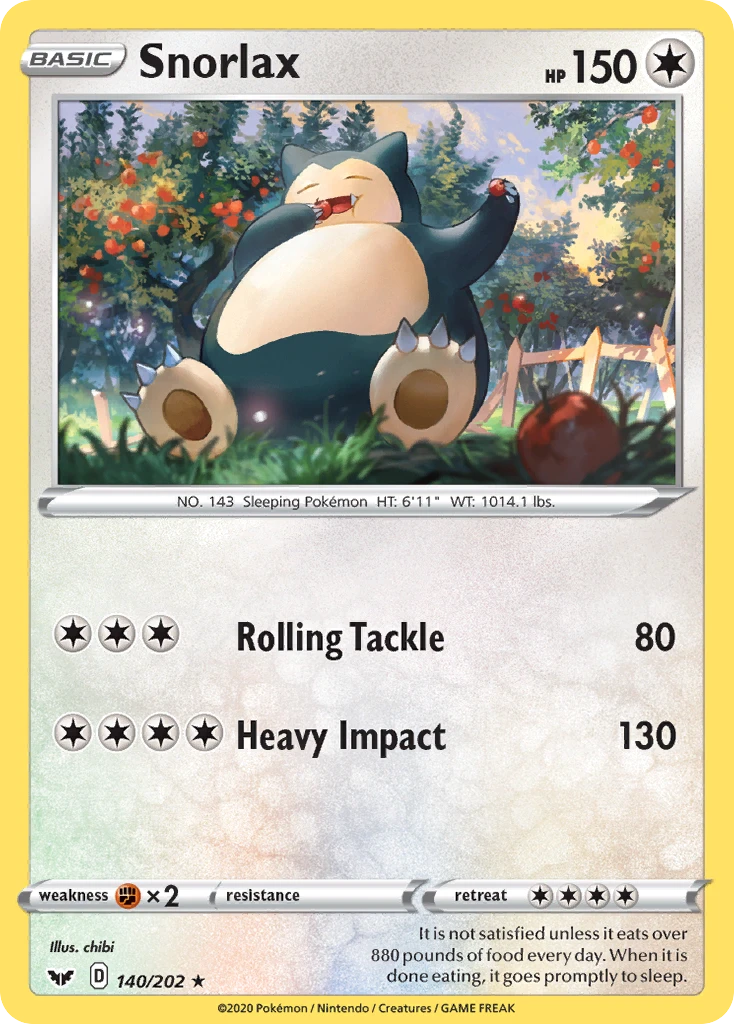 Snorlax – Sword & Shield 140