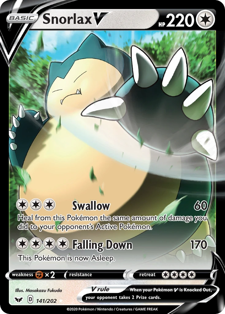 Snorlax V – Sword & Shield 141