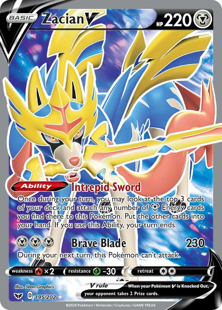 Zacian V – Sword & Shield 195