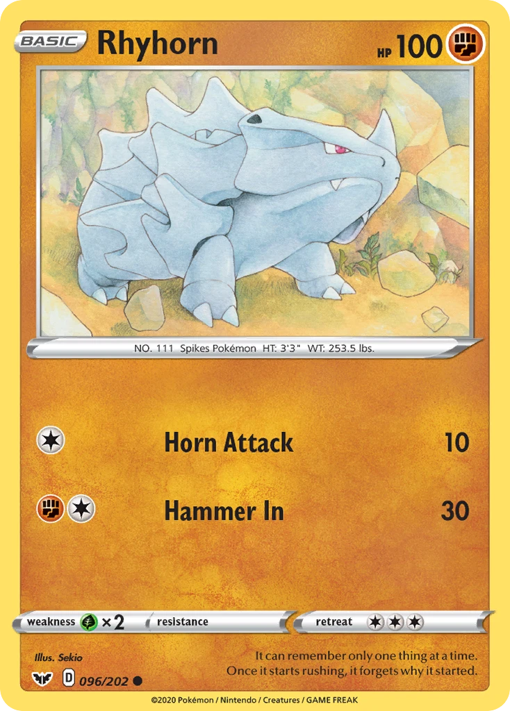 Rhyhorn – Sword & Shield 96