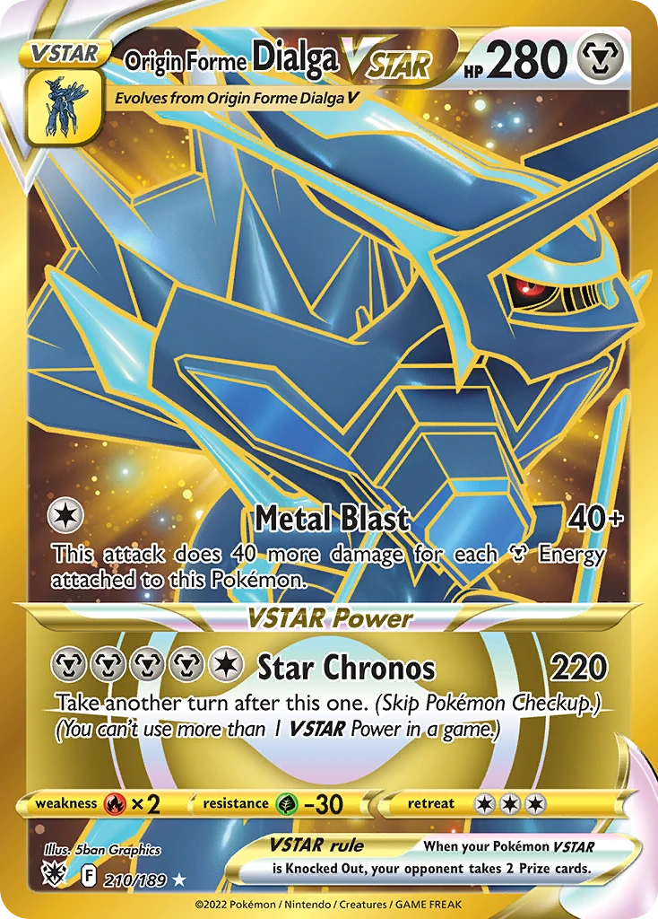 Origin Forme Dialga VSTAR – Astral Radiance 210