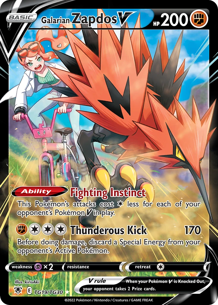Galar-Zapdos V – Astralglanz Trainer-Galerie TG19