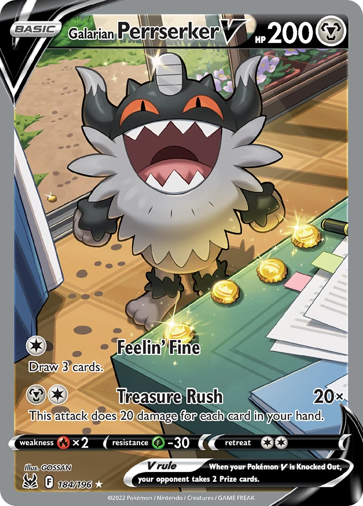 Galarian Perrserker V – Lost Origin 184