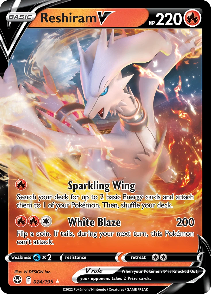 Reshiram V – Silver Tempest 24