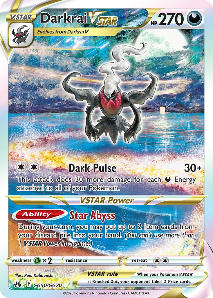 Darkrai VSTAR – Crown Zenith Galarian Gallery GG50